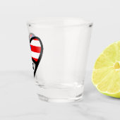 プエルトリコ国法旗ハートPRI ショットグラス (右)