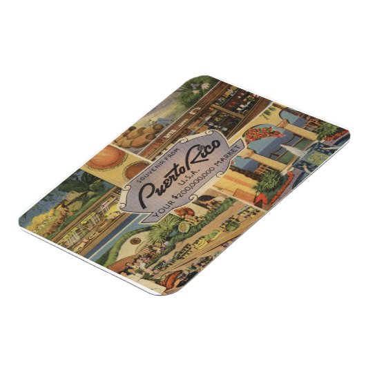 プエルトリコ土産1950年代のインスパイアヴィンテージ マグネット (左側)