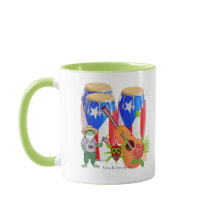 プエルトリコ文化アート コンボマグ - 11 oz