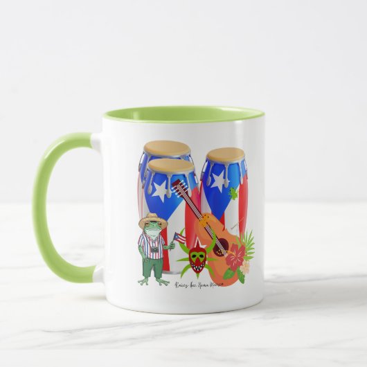 プエルトリコ文化アート コンボマグ - 11 oz マグカップ (左)