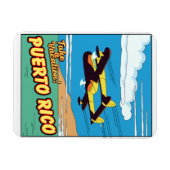 プエルトリコ旅行ポスター マグネット (横)