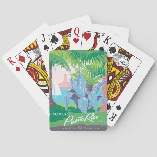 プエルトリコ未編集ヴィンテージ写真オールド・エステティック トランプ (裏面)