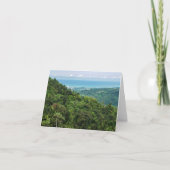 プエルトリコ沿岸のエルユンケの航空機 サンキューカード (正面)