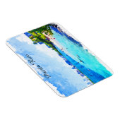 プエルトリコ熱帯水絵を描色 マグネット (右側)