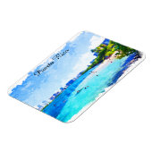 プエルトリコ熱帯水絵を描色 マグネット (左側)