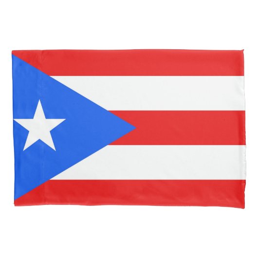 プエルトリコ独身のの愛国的なピローケース国旗 枕カバー (正面)