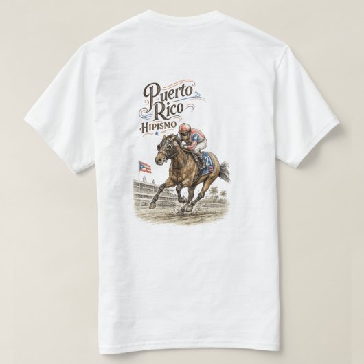 プエルトリコ競馬 Tシャツ (デザイン裏面)