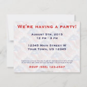 プエルトリコ系アメリカ人 旗を振る 招待状 (裏面)