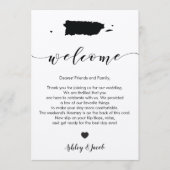 プエルトリコ結婚のウェルカムレター&旅程 プログラム (正面)