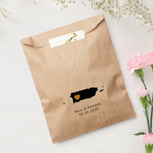 プエルトリコ結婚式の引き出物トリートサックス、抱き枕 フェイバーバッグ (封をした状態)