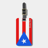 プエルトリコ荷物タグ、プエルト州旗 ラゲッジタグ (正面縦)
