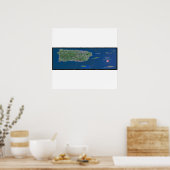 プエルトリコ衛星ポスター ポスター (キッチン)