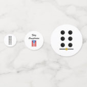 プエルトリコ誕生日テーマヴィンテージ紙吹雪 コンフェッティ (正面)