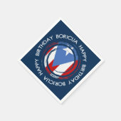 プエルトリコ誕生日国旗 スタンダードカクテルナプキン (角)