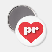 プエルトリコ赤いハート – 私はprを愛する マグネット (正面/裏面)