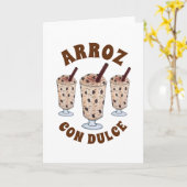 プエルトリコ風ココナッツライスプディング「アルロス・コン・ドゥルセ」 カード (黄色い花)