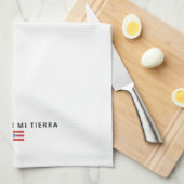 プエルトリコ風ミニマルデザイン Sabor de Mi Tierra キッチンタオル (四つ折り)