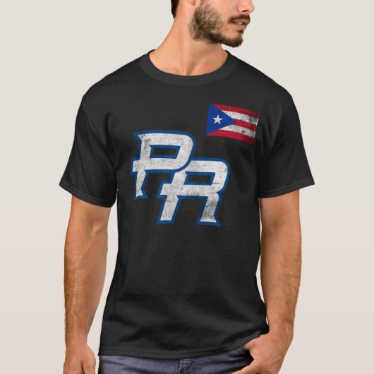 プエルトリコ2023野球国旗のプライドPRボリチャプー Tシャツ (正面)
