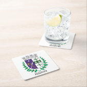 プエルトリコ，アドジュンタスの紋章 スクエアペーパーコースター (インサイチュ)