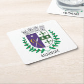 プエルトリコ，アドジュンタスの紋章 スクエアペーパーコースター (アングル)