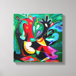 プエルトリコ・アートのタイノ・ダンス キャンバスプリント