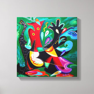 プエルトリコ・アートのタイノ・ダンス キャンバスプリント