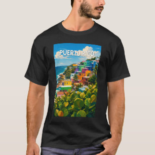 プエルトリコ イラスト 旅行 アート ヴィンテージ Tシャツ