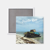 プエルトリコ，カレーブラ，プラヤフラメンコ マグネット (正面/裏面)