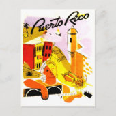 プエルトリコ、サンファンシティ。ギタープレーヤー ポストカード (正面)