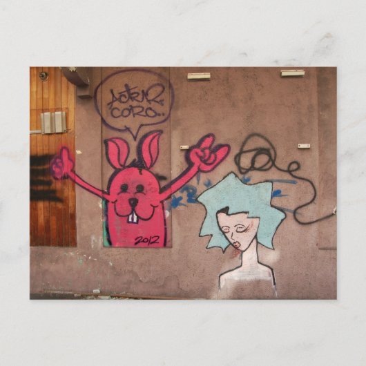 プエルトリコ、サンファン、の壁画 ポストカード (正面)