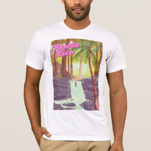 プエルトリコ・トロピカルパーム旅行ポスター Tシャツ