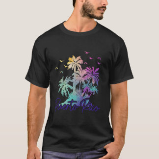 プエルトリコ ビーチ ボリクア ヤシの木 バケーション Tシャツ