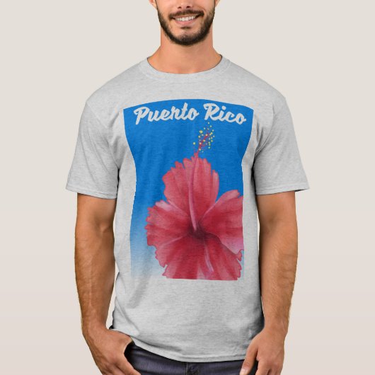 プエルトリコ フロル・デ・マガ 旅行ポスター Tシャツ (正面)