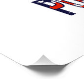 プエルトリコ プエルトリコ国旗 青 カスタマイズ ポスター (コーナー)