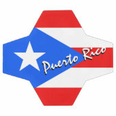 プエルトリコ&プエルト州旗/スポーツ サッカーボール (フラット)