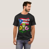 プエルトリコ ボリクア フラグ Tシャツ (正面フル)