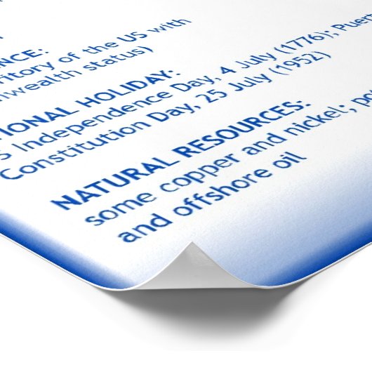 プエルトリコ ポスター (角)