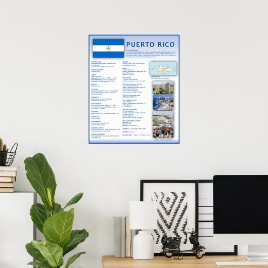 プエルトリコ ポスター (ホームオフィス)