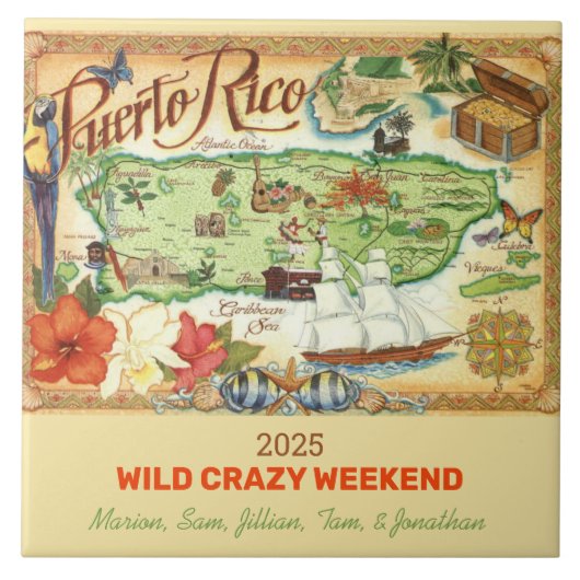 プエルトリコ メモリ タイル (正面)