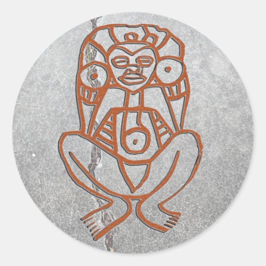 プエルトリコ-女神 ラウンドシール (正面)