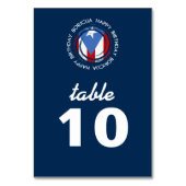 プエルトリコ: 旗のテーマ: 誕生日Boricua テーブルナンバー (裏面)