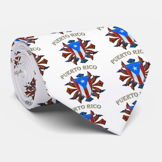プエルトリコ-盾 ネクタイ (ロール)
