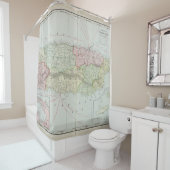 プエルトリコ(1901年)のヴィンテージの地図 シャワーカーテン (インサイチュ)
