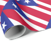 プエルトリコ- Bandera deプエルトリコの旗 ラッピングペーパー (ロールコーナー)