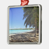 プエルトリコ、FajardoのCulebraの島、7つの海 メタルオーナメント (左)