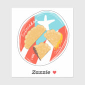 プエルトリコEmpanadas手スペインの引き シール (シート)