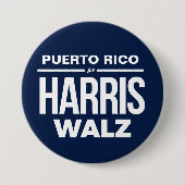 プエルトリコfor Harris Walz 缶バッジ (正面)