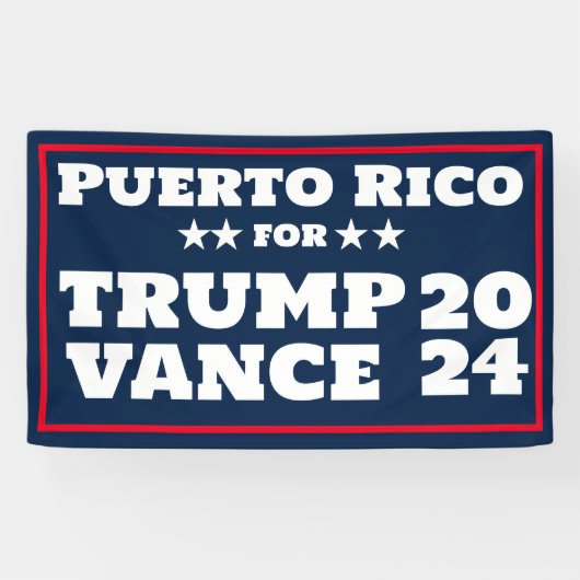 プエルトリコTrump Vance 2024バナー 横断幕 (横)