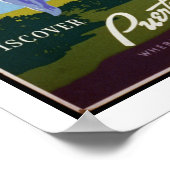 プエルトリコUSAヴィンテージ旅行ポスターを発見 ポスター (角)