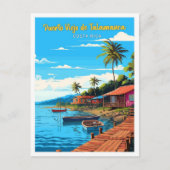 プエルトヴィエホデタラマンカコスタリカアートトラベル ポストカード (正面)